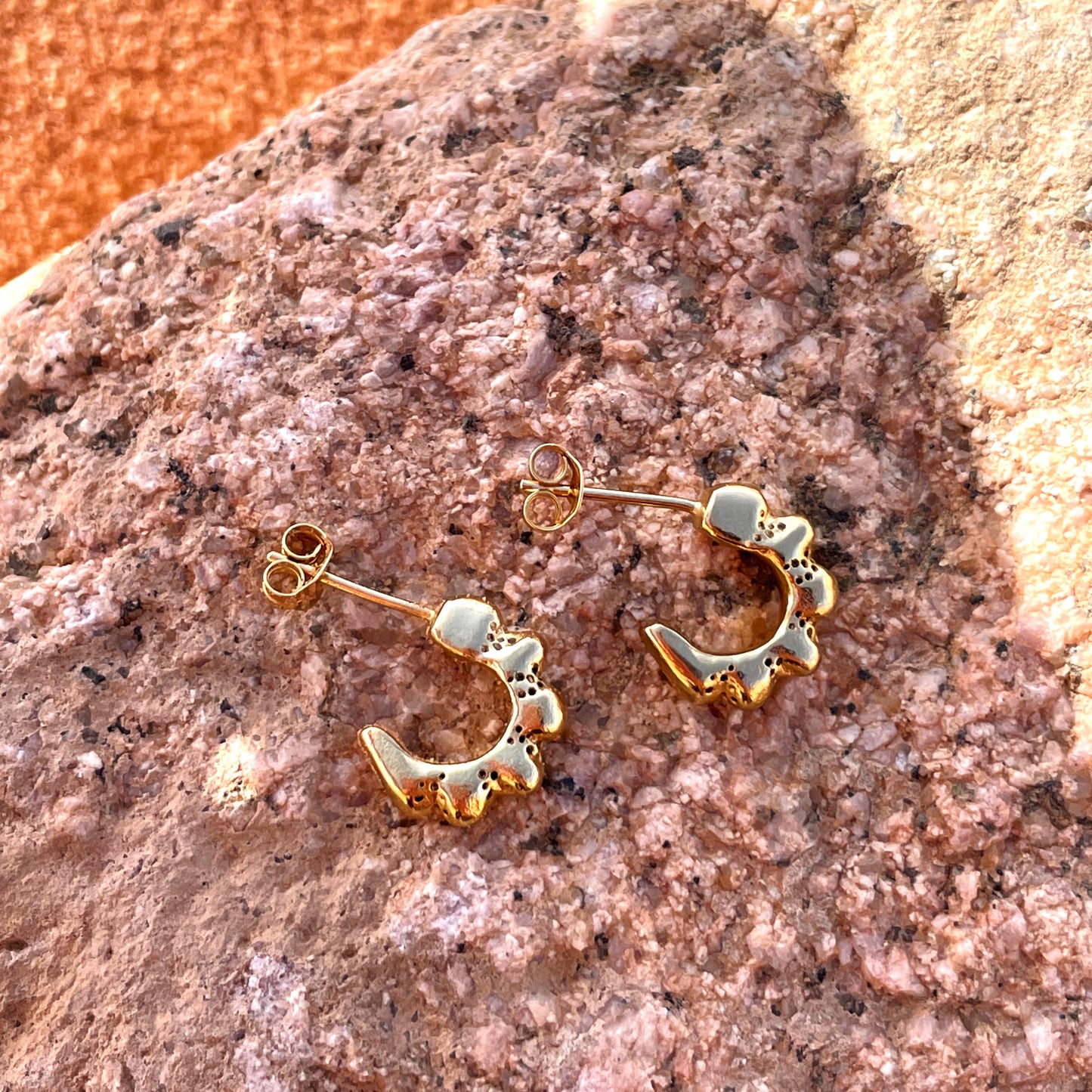 Coral Huggie Earrings