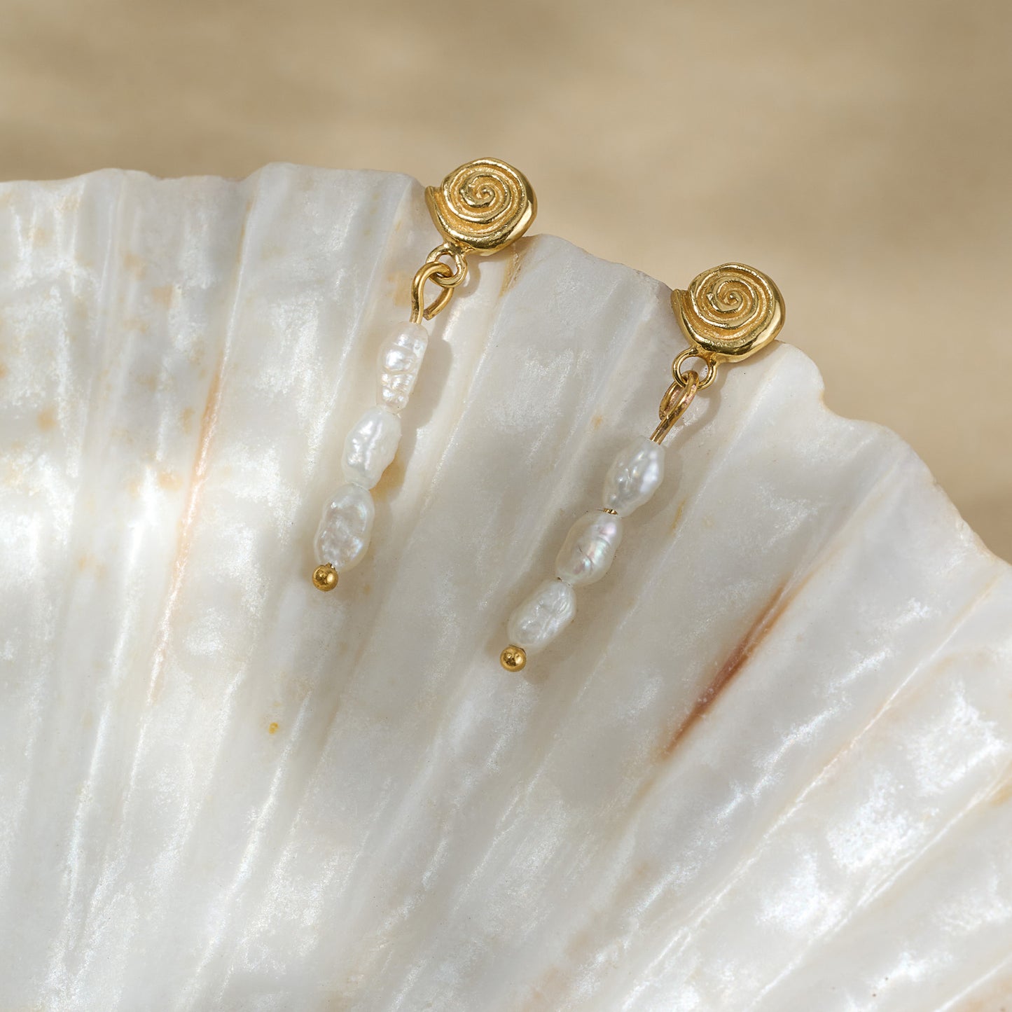Labyrinth Pearl Drop Earrings