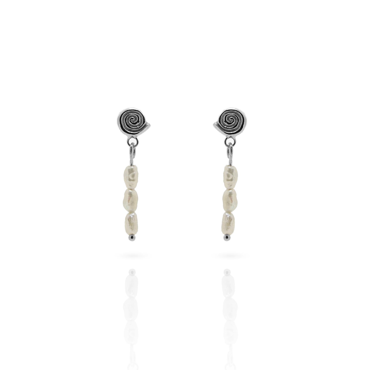 Labyrinth Pearl Drop Earrings