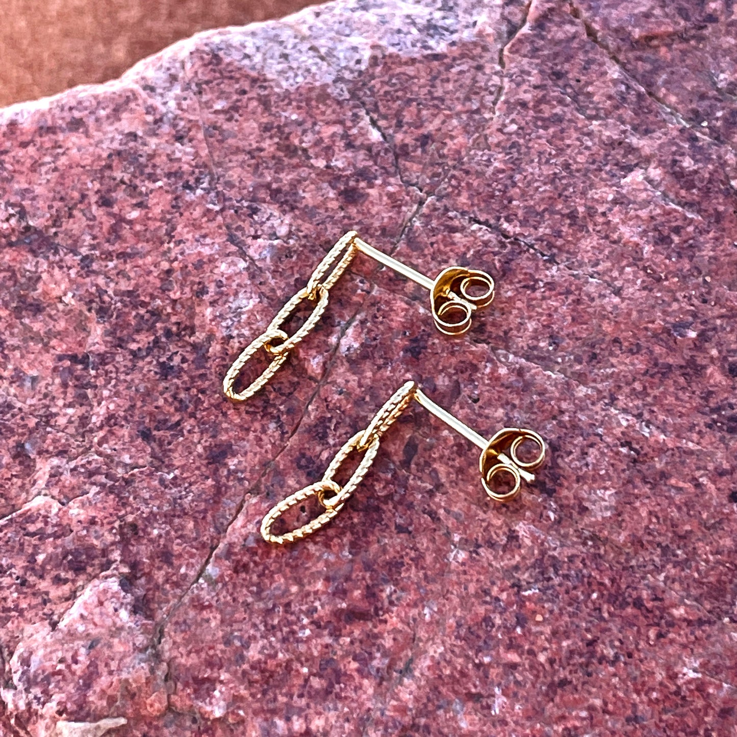 Twisted Chain Studs - Gold Vermeil