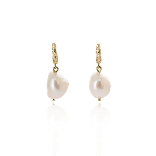 Pearl Drop Earrings - Gold Vermeil