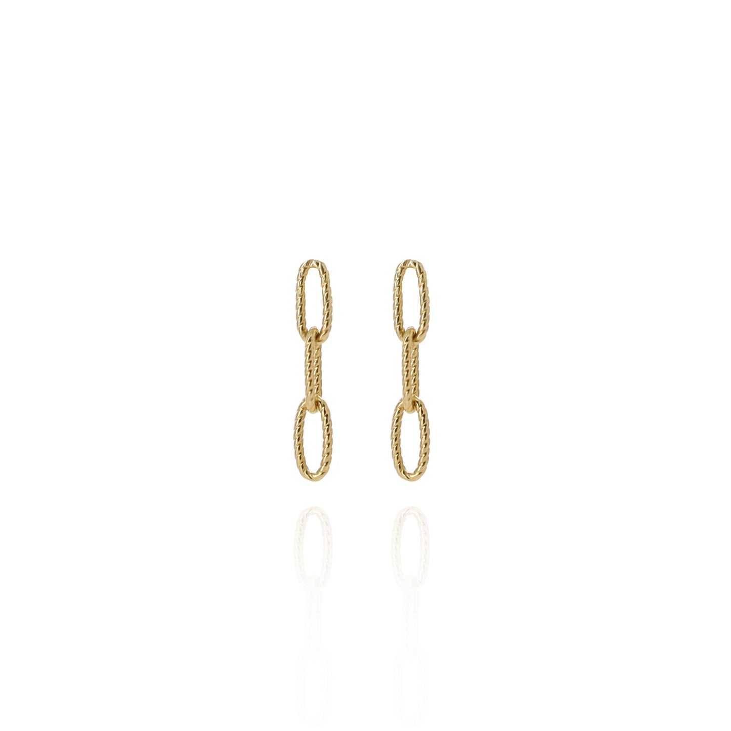 Twisted Chain Studs - Gold Vermeil