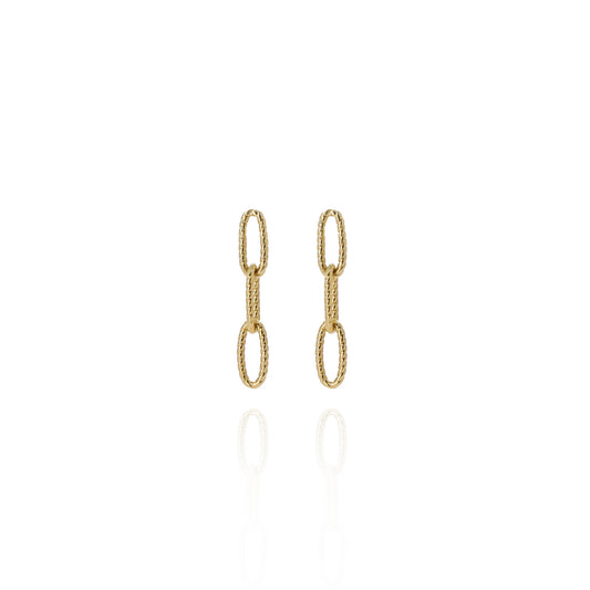 Twisted Chain Studs - Gold Vermeil