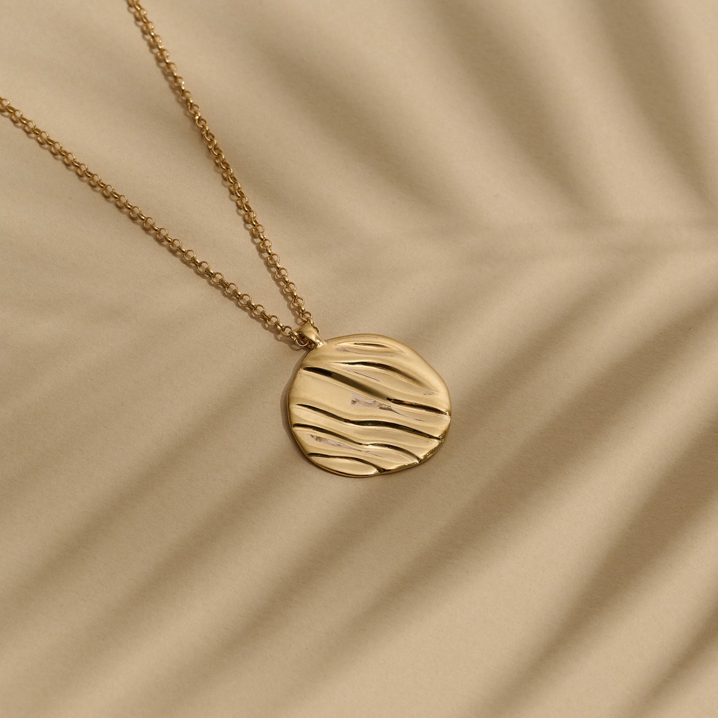 Ripple Pendant Necklace - Gold Vermeil