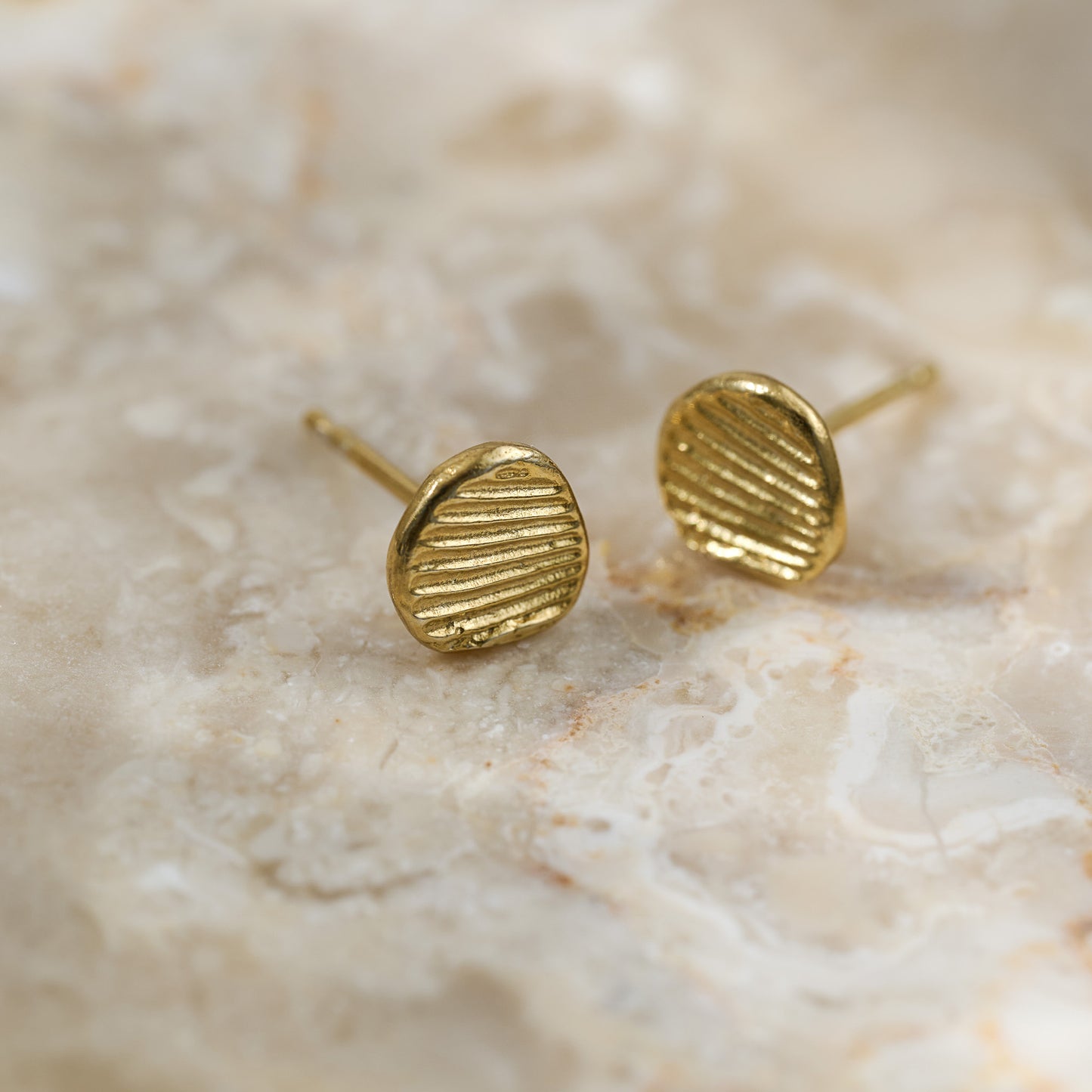 Shell Stud Earrings - Gold Vermeil