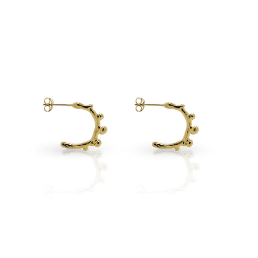 Orbit Hoop Earrings - Gold Vermeil