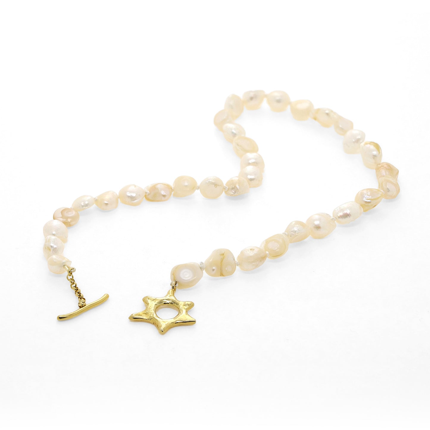 Solar Pearl Necklace - Gold Vermeil