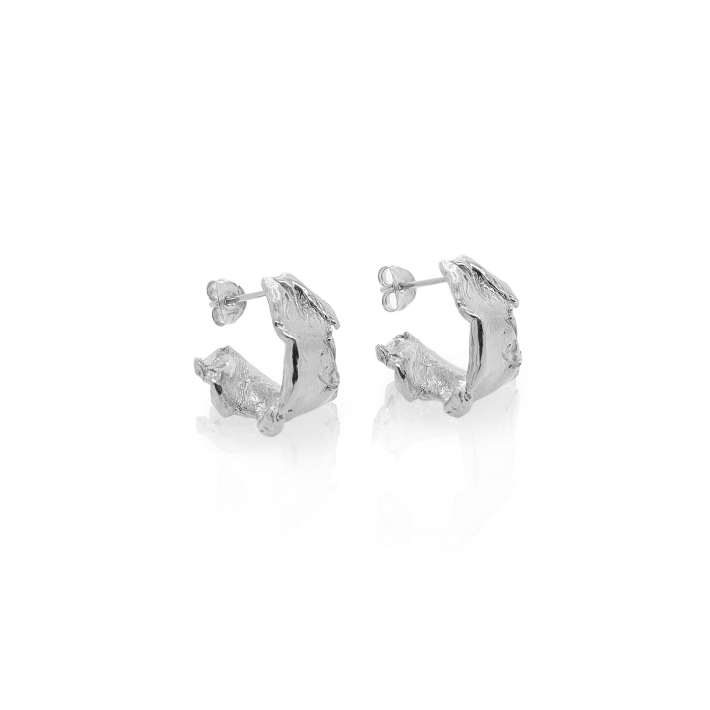 Lava Hoops - Recycled Silver