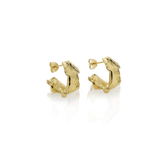 Lava Hoops - Gold Vermeil