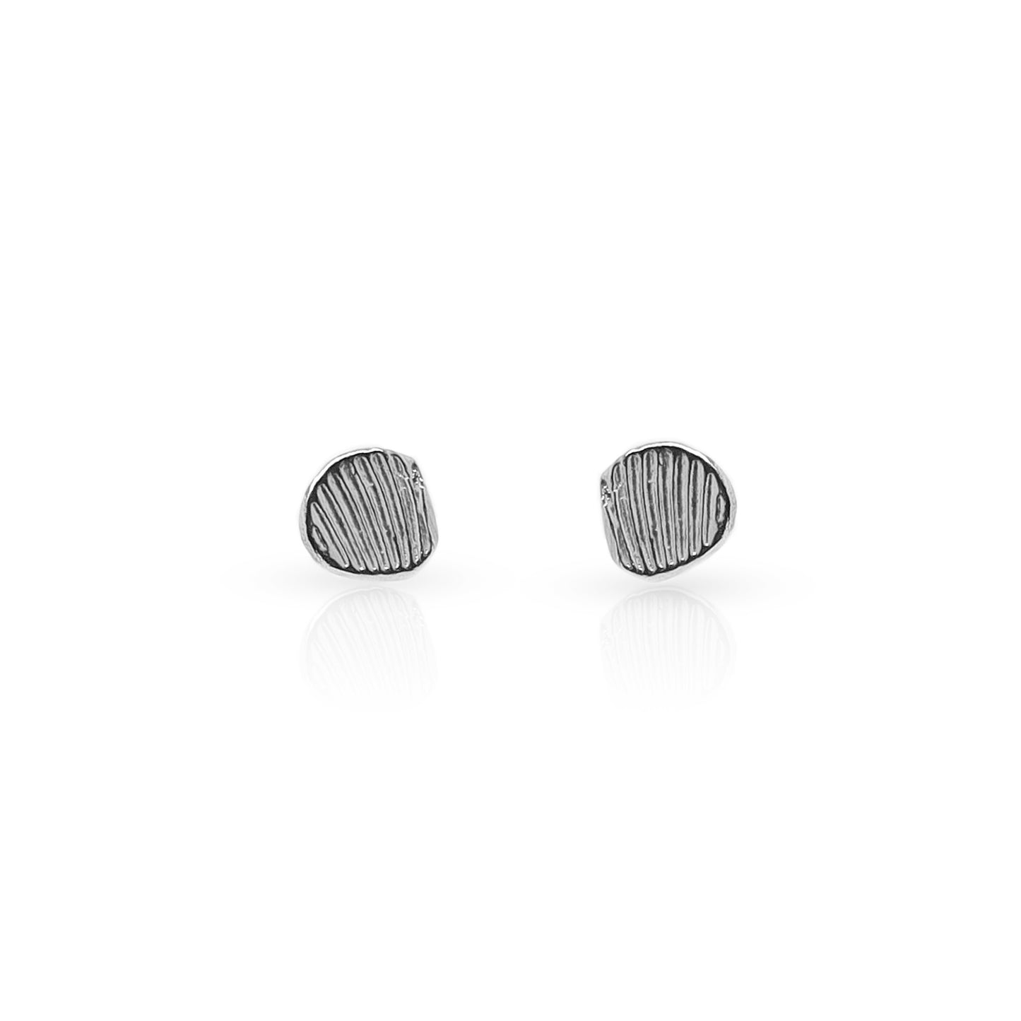 Shell Stud Earrings - Recycled Silver