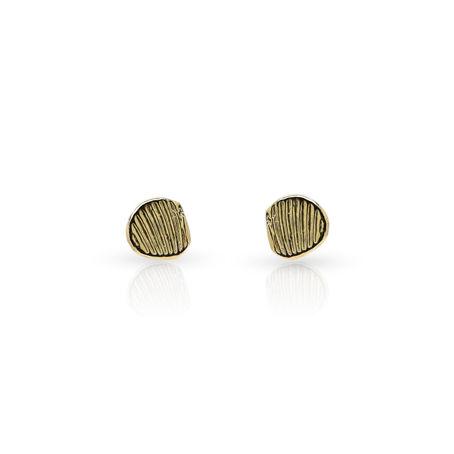 Shell Stud Earrings - Gold Vermeil